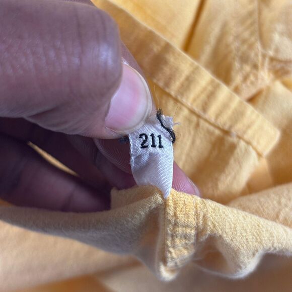 1970s yellow cotton blouse by Fixation Ari, size 24/44 vintage top/shirt - Picture 7 of 8